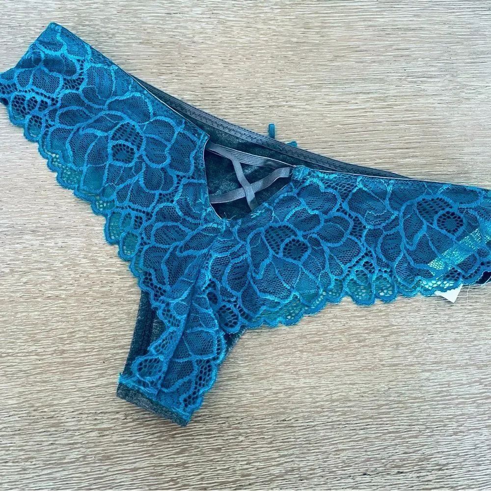 Charlotte Russe Sheer Blue Lace Panty